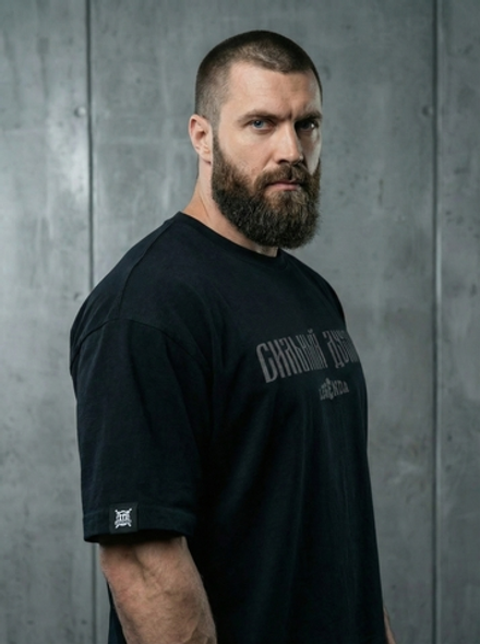 Футболка оверсайз хлопковая мужская LEGENDA Logo Сильный духом