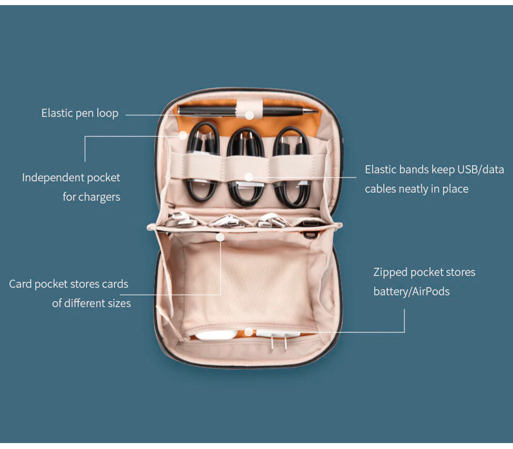 Чехол-органайзер PGYTECH Mini Tech Organizer Smoky Grey