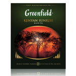 Чай Greenfield Kenian Sunrise черный кенийский, 100 пакетиков