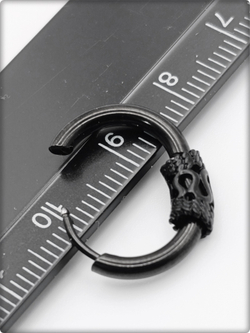 Серьга кольцо (1шт) для пирсинга уха. Сталь с покрытием.