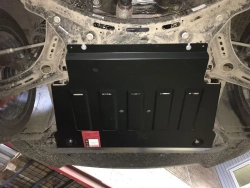 Защита картера двигателя, КПП (2 мм, сталь) для Geely Coolray SX11 2020- (V = 1.5T AT FWD), Belgee X50 2023- Sheriff.28.4448