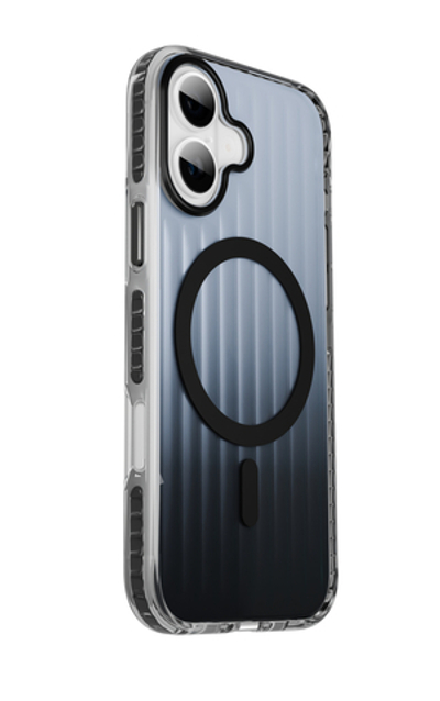 Чехол Gurdini Ocean Case с поддержкой MagSafe для iPhone 16 (Черно-прозрачный)