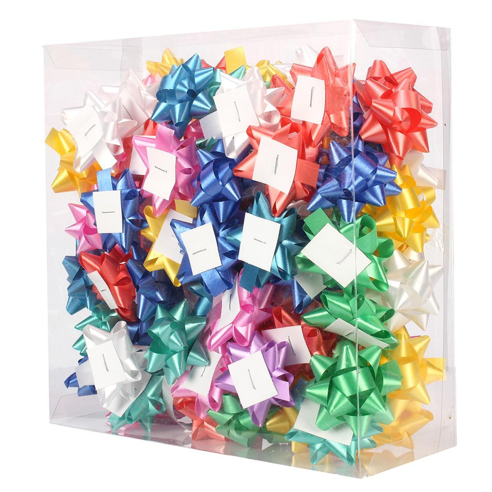 Бантики 100шт 4см 6 цветов кор