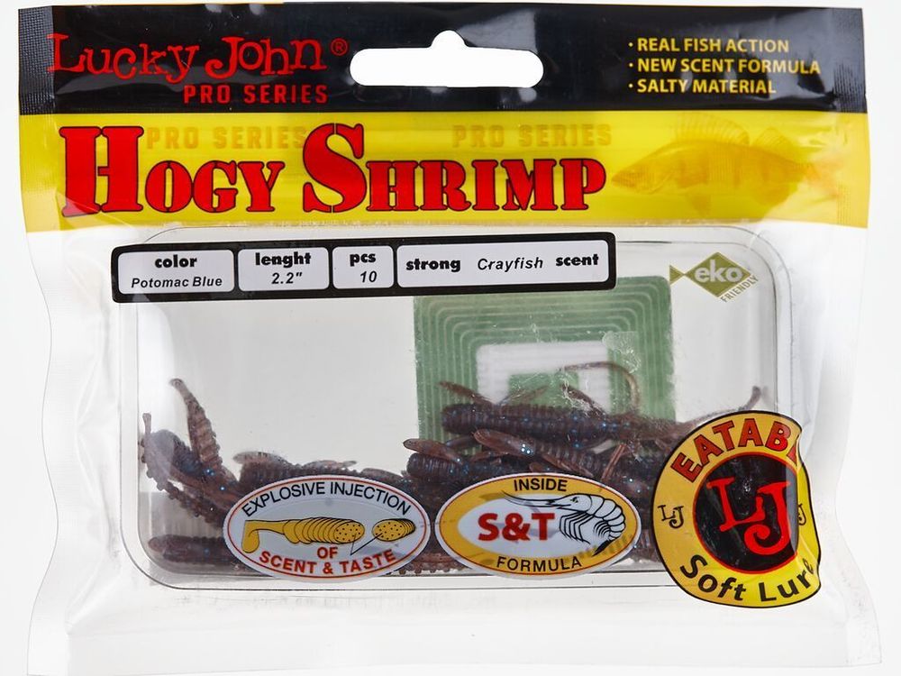 Мягкая приманка Lucky John Series HOGY SHRIMP 2,2in (56 мм), цвет S19, 10 шт/уп