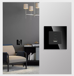 Блок зарядки в рамку 65W TYPE A+C+C 65WUSB (черный)