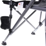 Кресло складное с подлокотниками до 100 кг SJ-0054, 58*58*92 см, цвет: чёрный, ТуристМастер