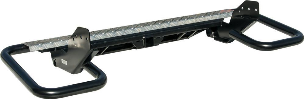 Бампер силовой задний Mitsubishi L200 2005-2015 (кузов 1350 мм) с квадр. под фаркоп и фонарями трубный