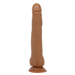 Темно-бежевый фаллоимитатор-гигант на присоске Dick - 28 см. (Цвет: карамель (темно-бежевый))