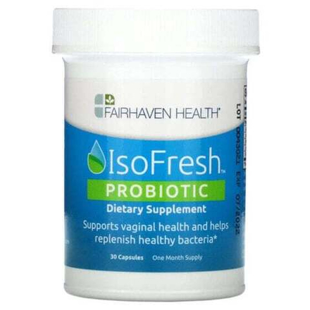 Для пищеварительной системы Fairhaven Health, IsoFresh, пробиотик, для баланса в женском организме, 30 капсул