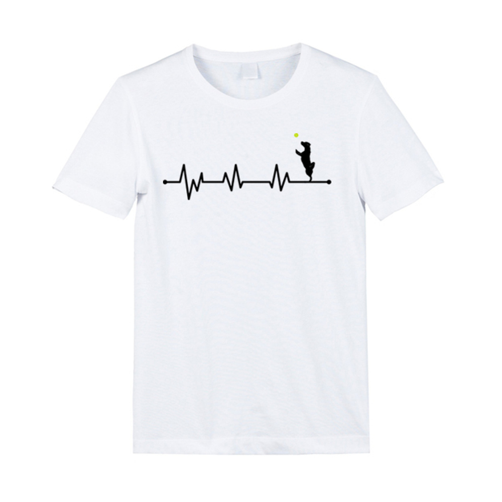 Футболка "ЭКГ - Джек Рассел в прыжке"