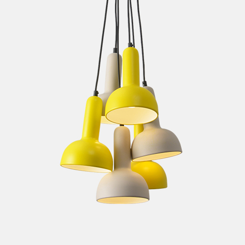 Pendant design lamp  TORCH S2 by Sylvain Willenz (6 lampshades)