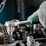 Набор торцевых головок, 1/4", головки 4 - 13 мм, с трещот. ключом, CrV,11 предметов Stels