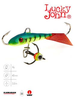 Балансир LUCKY JOHN Fin №3 (+тройник), цвет 36RT, арт. 71313-36RT