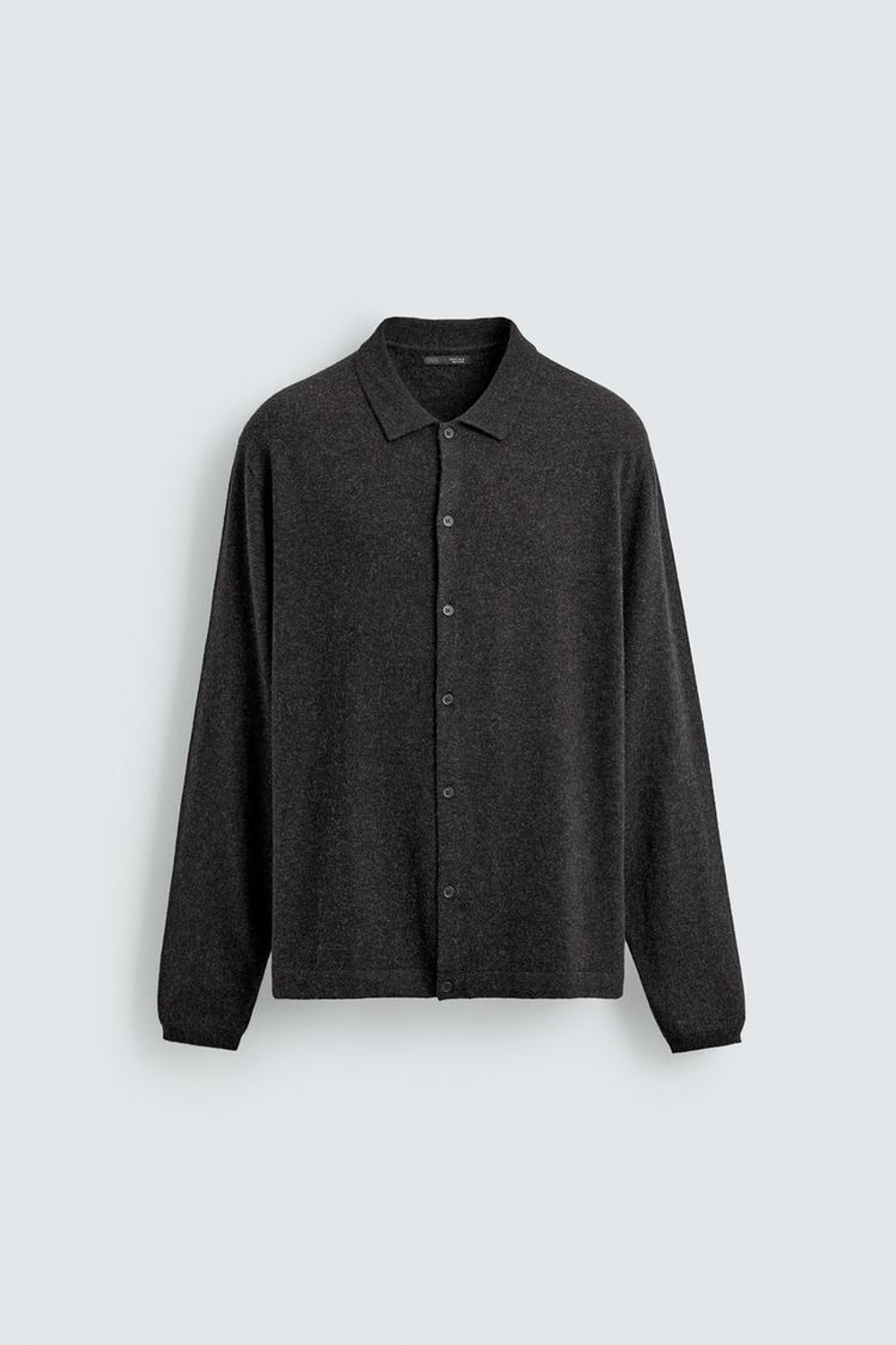 ZARA ШЕРСТЯНОЙ КАРДИГАН, АНТРАЦИТОВО-СЕРЫЙ