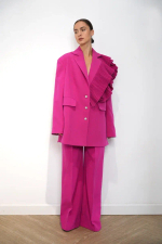 Брюки "Попа сердечком" в фуксии