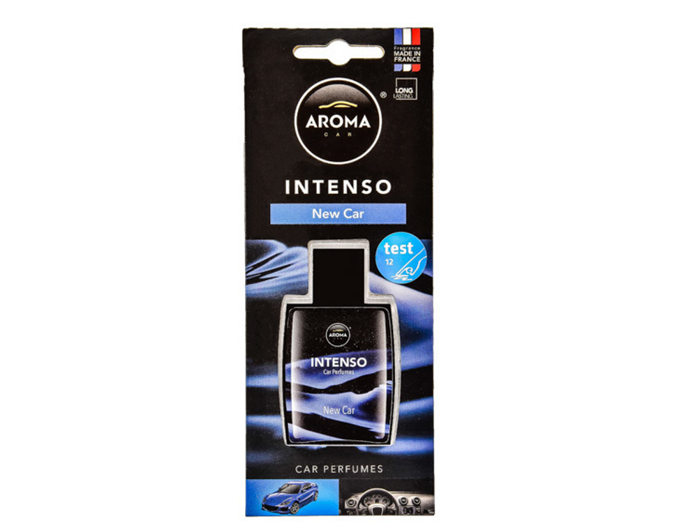 AROMA CAR INTENSO PERFUME Ароматизатор воздуха гелевый New car (бл.-20 шт)