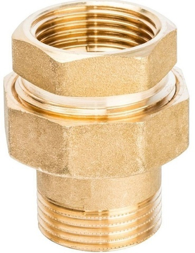 Разъемное соединение STOUT американка ВН 1", уплотнение под гайкой по плоскости, латунь