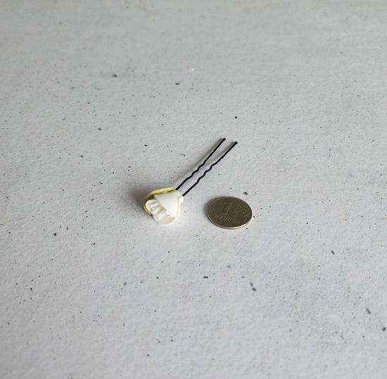 Набор шпилек "Розочки мини" латекс, 5 шт, белые