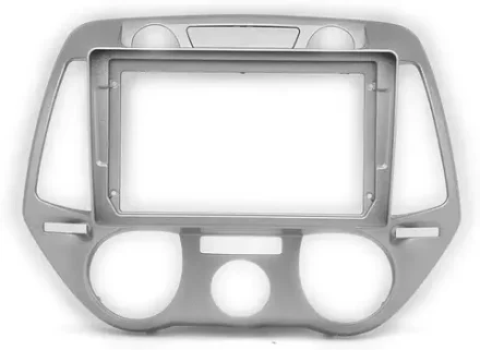 Комплект рамки с разъёмами 9" Hyundai i20 2009-2010 кондей серебро