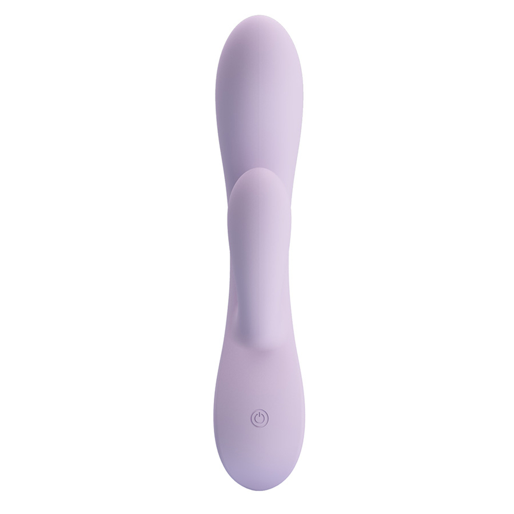 Лиловый гибкий вибратор-кролик 19см Pretty Love Rosolyn Rabbit Vibrator Violet BW-500055-2