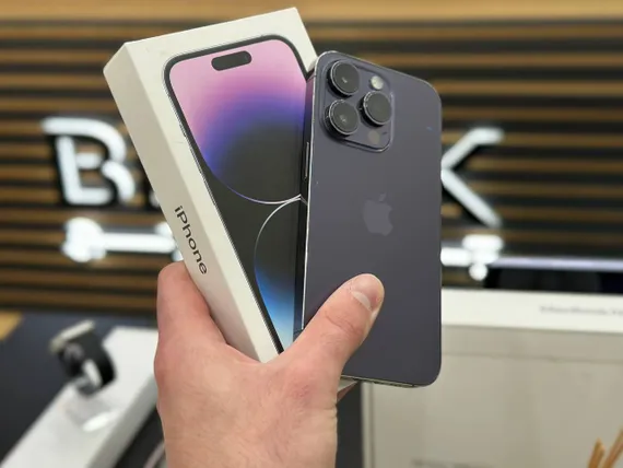 Б/У Телефон Apple iPhone 14 Pro 256Gb Purple 75% (CHG7F6WL6K)