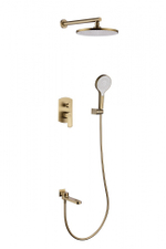 06165-S Смеситель встраиваемый для душа с 3-функ. (Мат. Золото) GANZER (6/1шт)