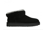 UGG Ultra Mini Lack Maxi Curly Boot Black