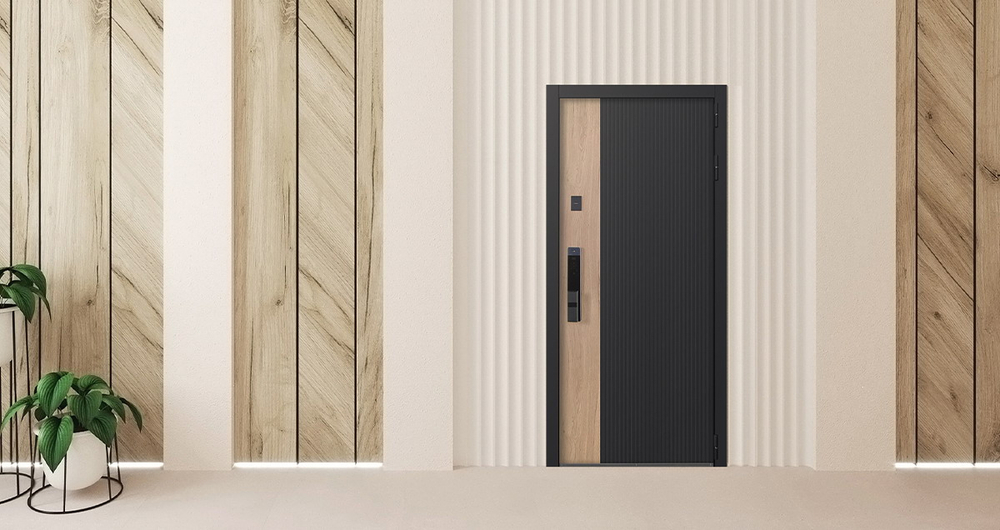 Стальная дверь «Конструктор» с зеркалом