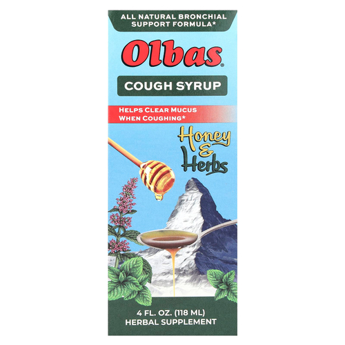 Olbas, сироп от кашля, мёд и травы, 118 мл