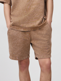 Шорты garment dyed (бежевый)