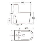 Унитаз-моноблок безободковый WAVE ВЕГА/VEGA Торнадо1.0,гор,ниж,2-кн.арм,сид.дюро,м/л,быстр