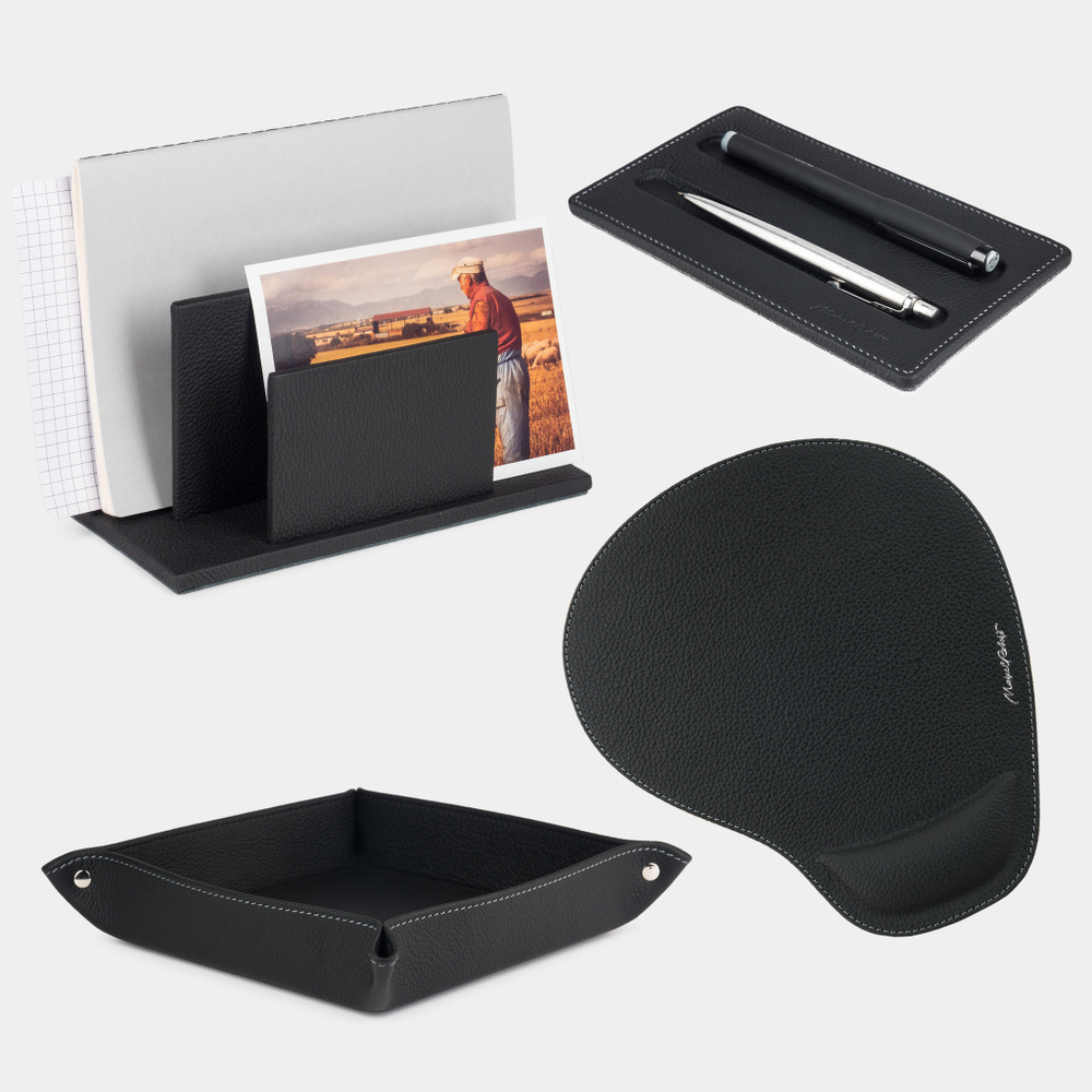 Набор для офиса Business Теленок Черный