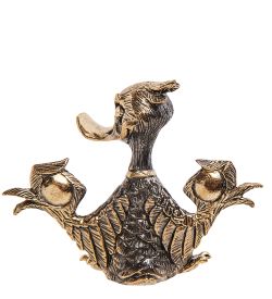 Народные промыслы AM-3181 Фигурка «Утенок» (латунь, янтарь)