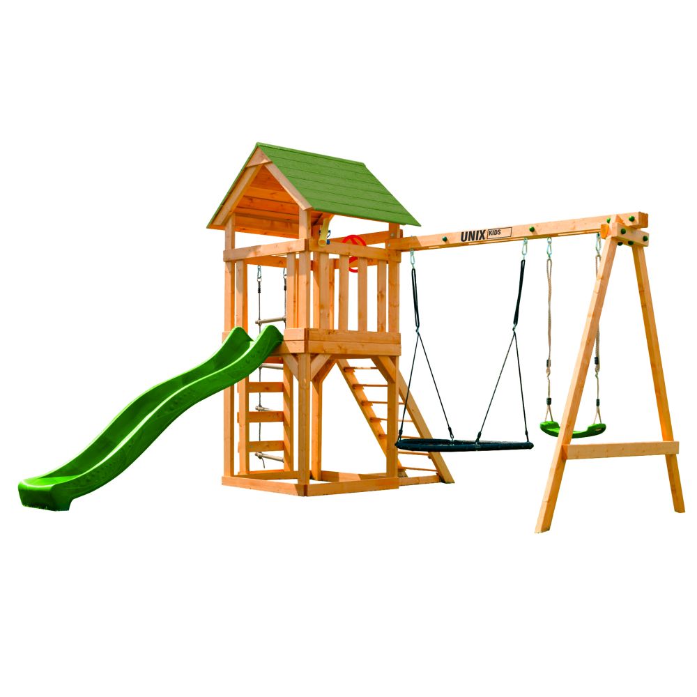 Детский игровой комплекс UNIX Kids (6 in 1) Light Green