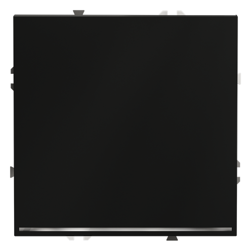 Выключатель встраиваемый VOLTUM S70 одноклавишный с подсветкой 10А, (черный матовый)