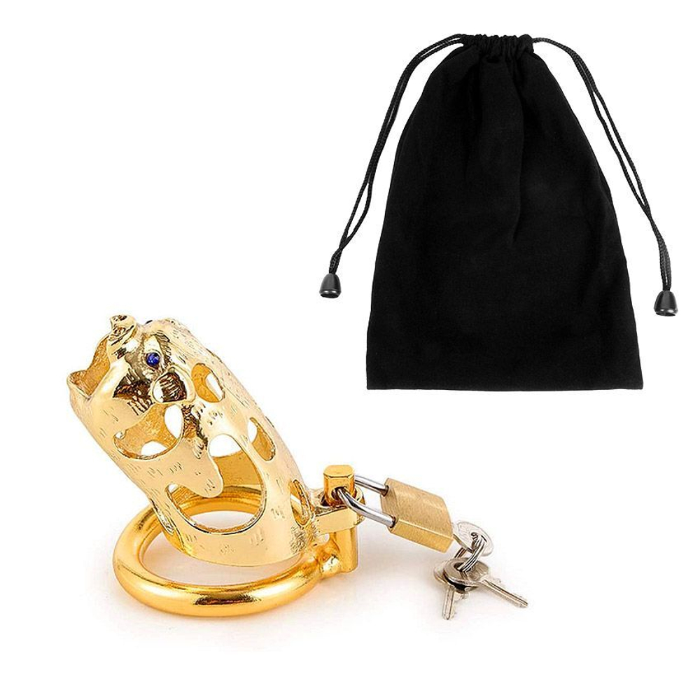 Золотистый сувенирный пояс верности в виде свиньи (Цвет: золотистый)