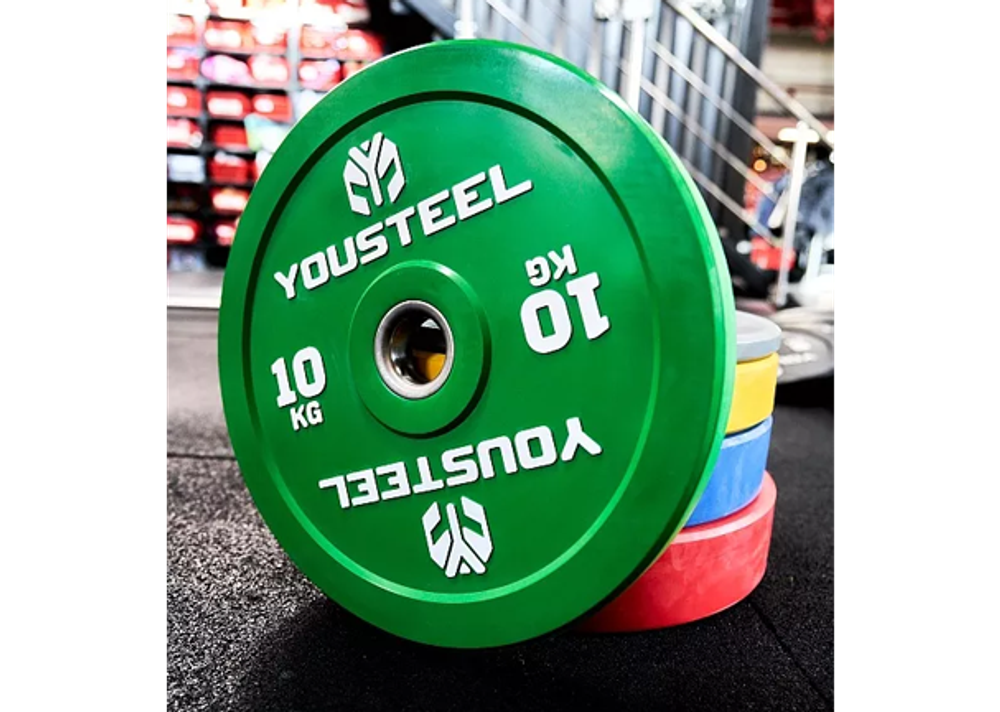 Диск EVO каучуковый 10 кг, зеленый