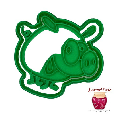 Вырубка пластиковая "Свинка №1" штамп (10,5*10см)