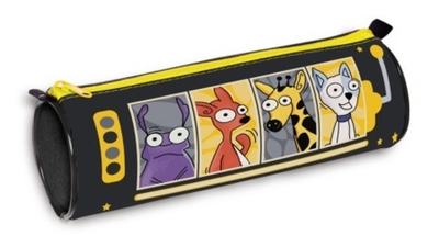 Пенал-тубус Hatber 210х70мм на молнии -Мультики- в индив. упак.