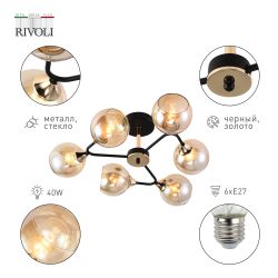 Люстра Rivoli   3138-306 6 х Е27 60 Вт модерн