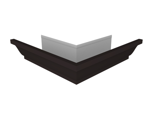 Угол желоба внешний Vortex Lite Matt 130мм RAL 9005 черный