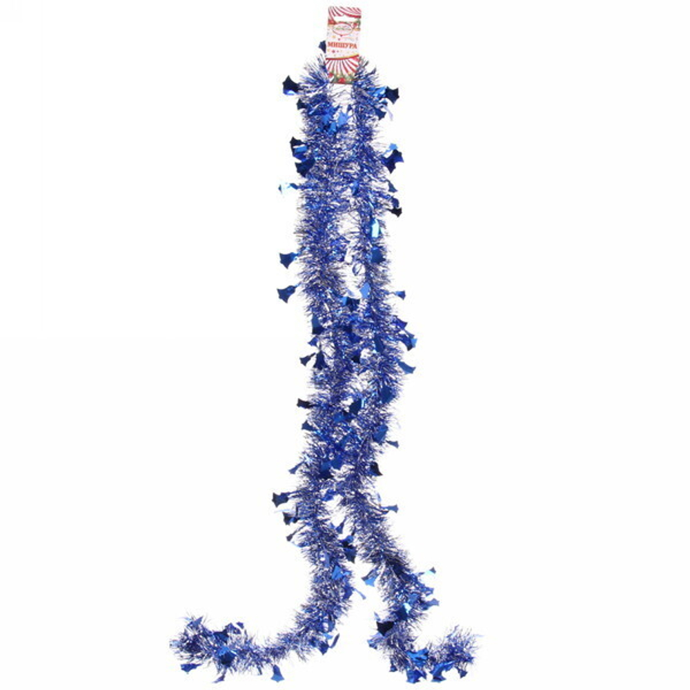 Мишура 2м 7 см «Колокольный звон», Синий