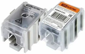 Распределительный блок проходной РБП-35 (1х35 - 4х6 мм2) 125/50 А TDM (ЕС) SQ0823-0101