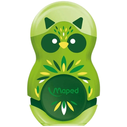 Точилка с ластиком MAPED "LOOPY Mini Cute", с контейнером, корпус ассорти, 049113