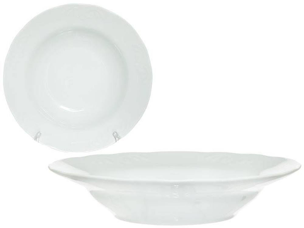 Тарелка 200мм глубокая форма Надежда Без деколи