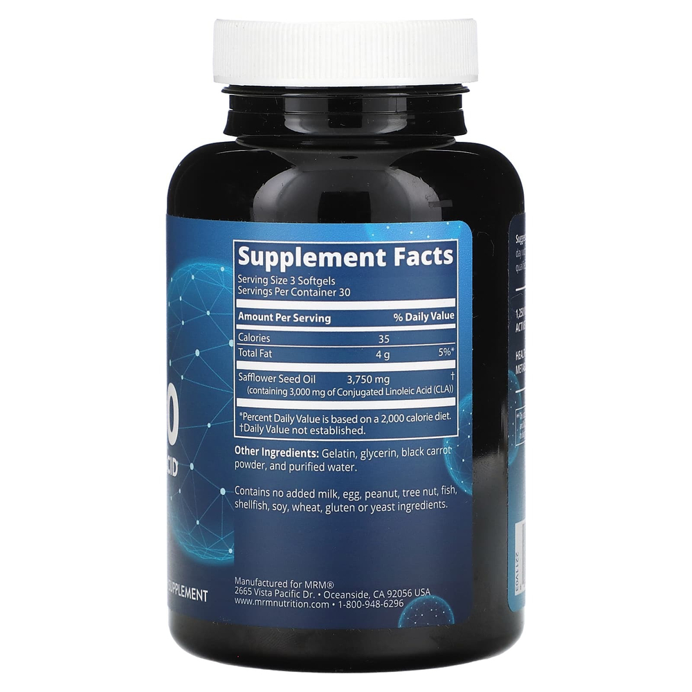 MRM Nutrition, CLA 1250, 3750 мг, 90 капсул (1250 мг в каждой капсуле)