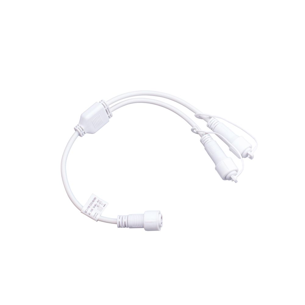 UCX-F90 S2-0.4M-WH Провод-разветвитель для гирлянд серии F90PRO. 0.4м. 2 выхода. Статика-мерцание. IP67. Белый. ТМ Uniel