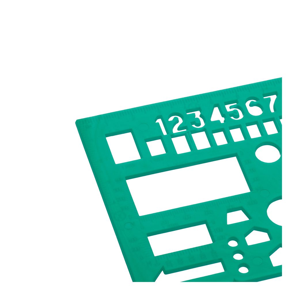 Линейка офицерская гибкая, 20cм, зеленая, Стамм