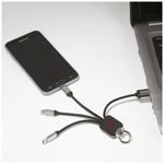 Кабель 3-в-1 SCX.design C15 с брелоком и подсветкой