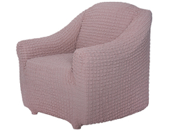 Чехол на кресло без оборки Модерн, цвет Пудра